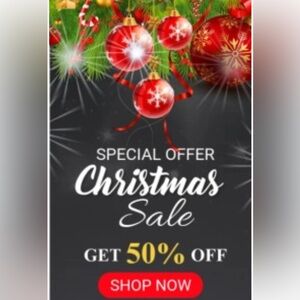 Several items at 50% off - until Christmas